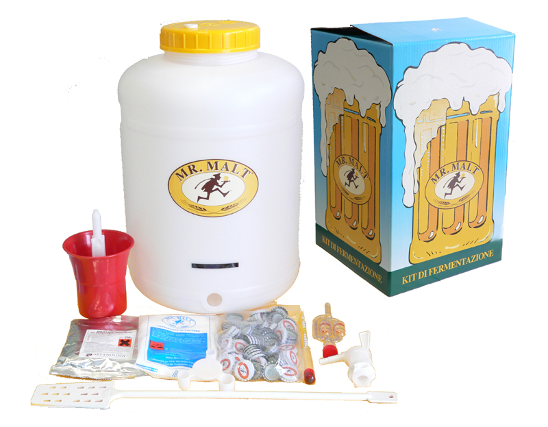 Kit per produzione birra con Fermentatore in plastica da lt 28