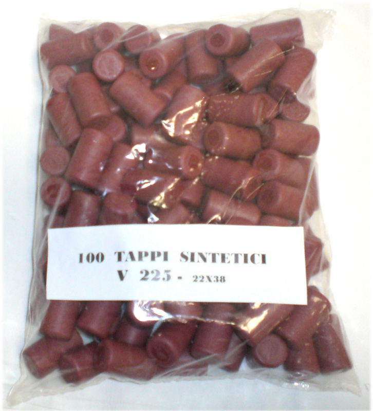 Tappo Sintetico rosso V225 - 22x38