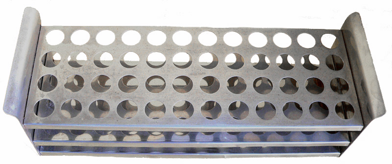 Porta provette inox 48  fori