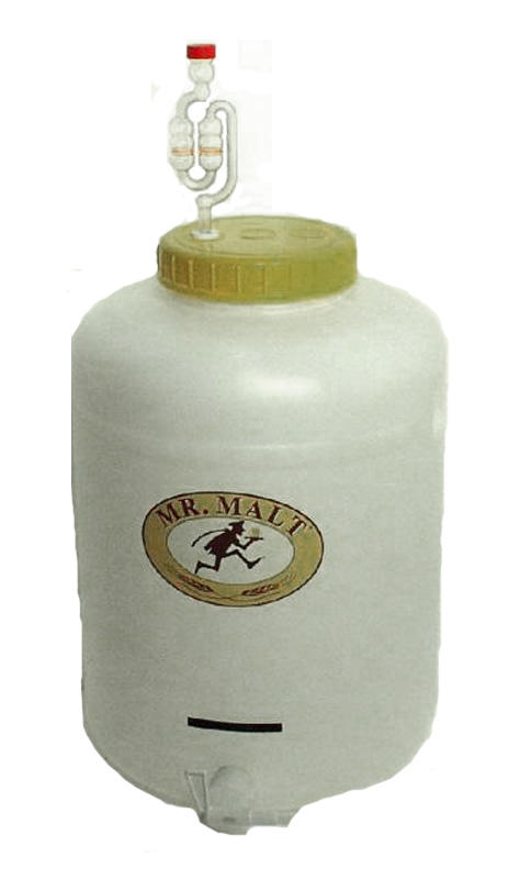 minifermentatore e rubinetto in plastica Mr Malt Contenitore Fermentatore per birra da 28 litri completo di termometro 