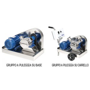Pompe inox con riduttore a puleggia