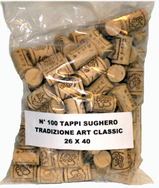 Tappo Sughero tradizionale art classic 26x40